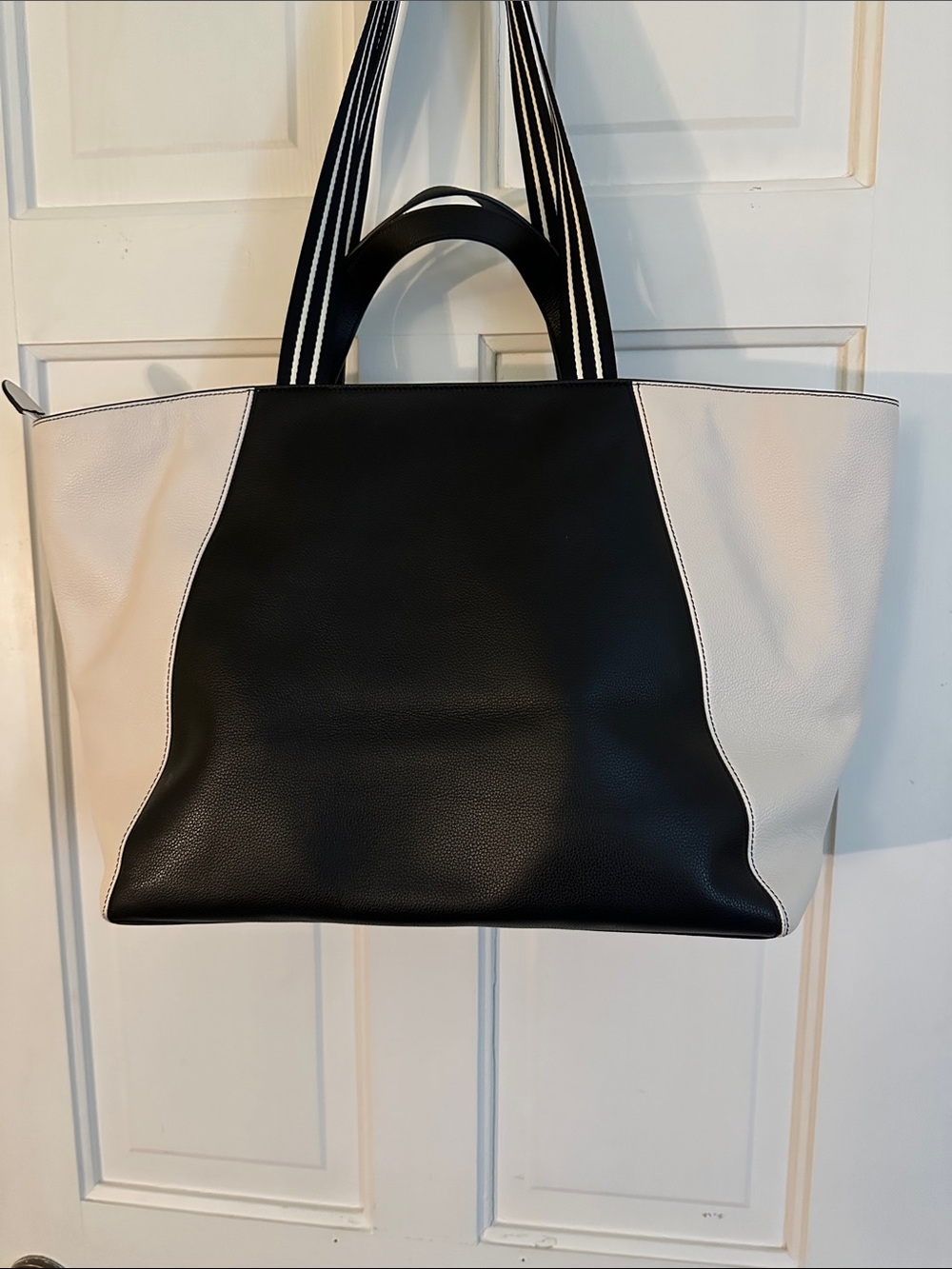 kate spade Black and White Colorblock Leather Tote - Picture 3 of 5